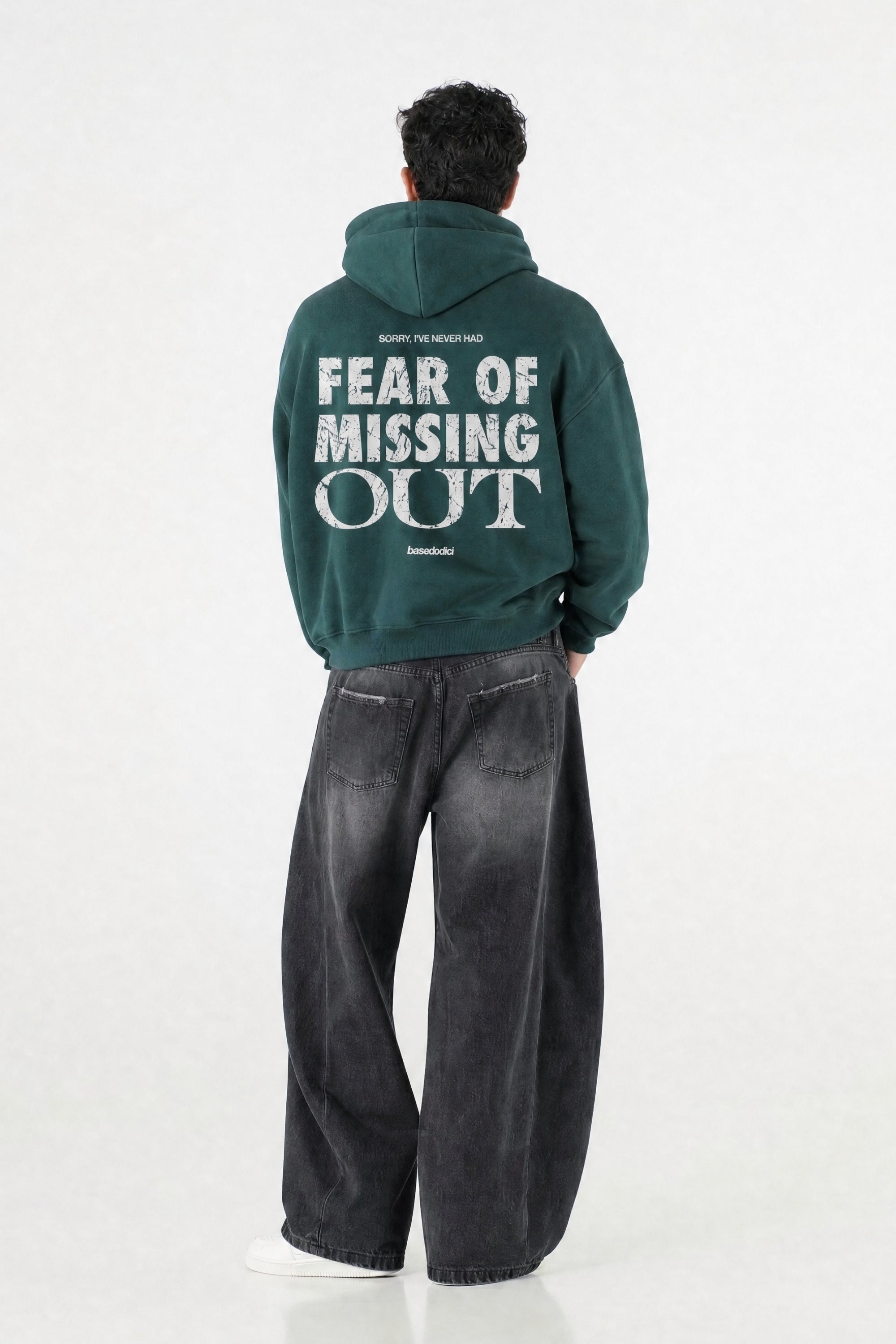 Hoodie "B12LAB" Nisciun Green/White
