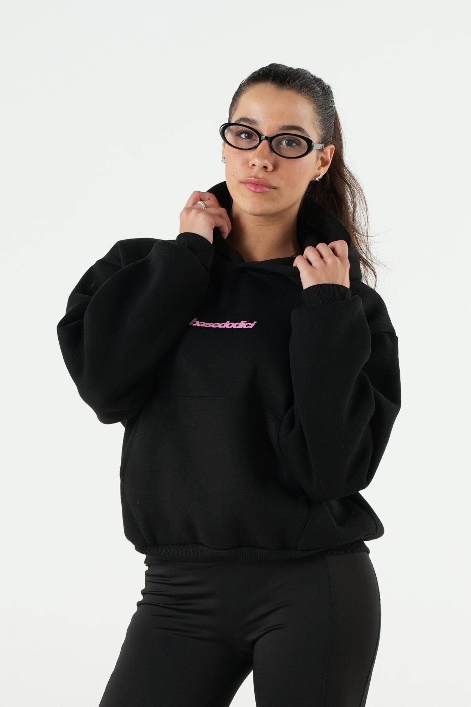 Hoodie "B12LAB" MyExes Black/Pink