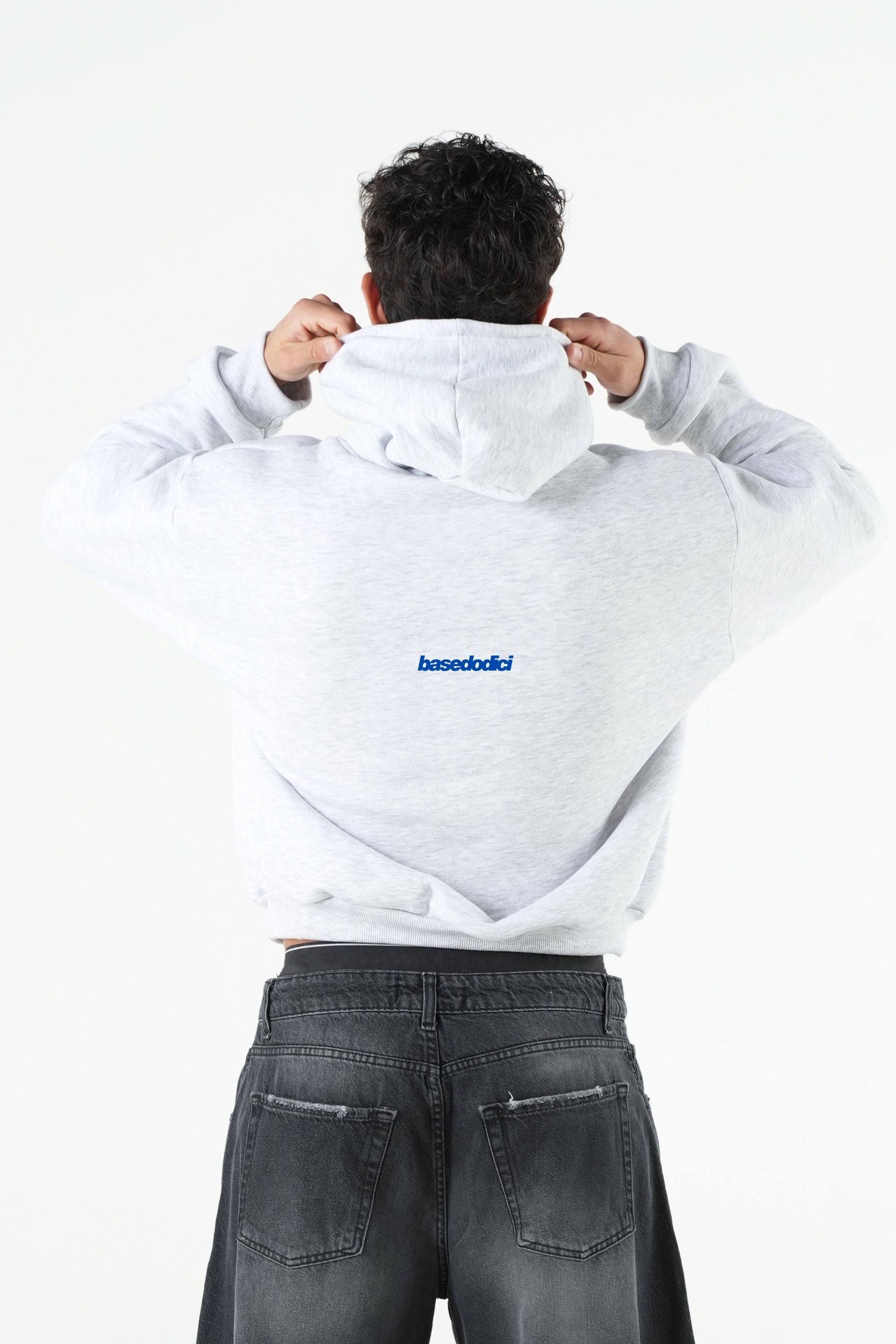 Hoodie "B12LAB" LoveBite AshGrey