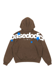 Hoodie "THE NOISE" BackLogoStars Brown/White