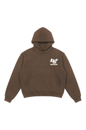 Hoodie "THE NOISE" BackLogoStars Brown/White