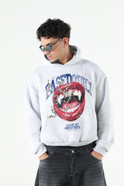 Hoodie "B12LAB" LoveBite AshGrey