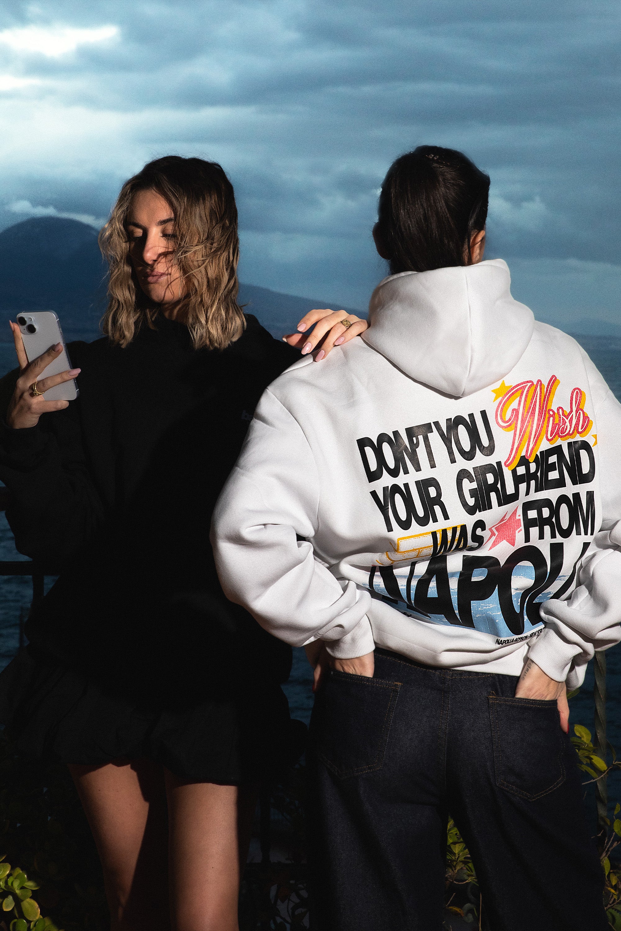 Hoodie “WISHYOUR” Girlfriend White/Multi