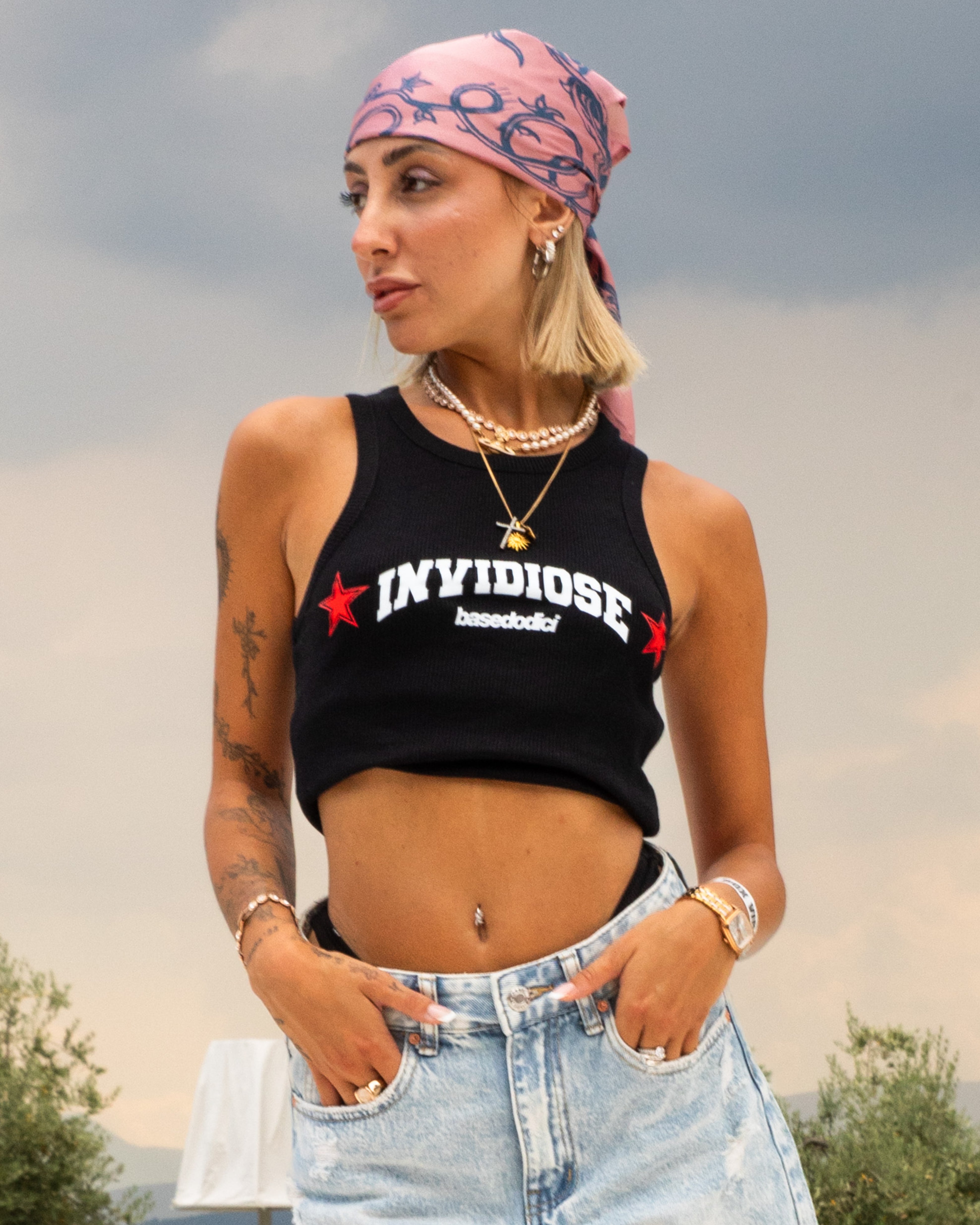 Tank Top "DIVA" Invidiose Black