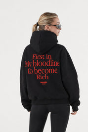 Hoodie "B12LAB" Bloodline Black/Red