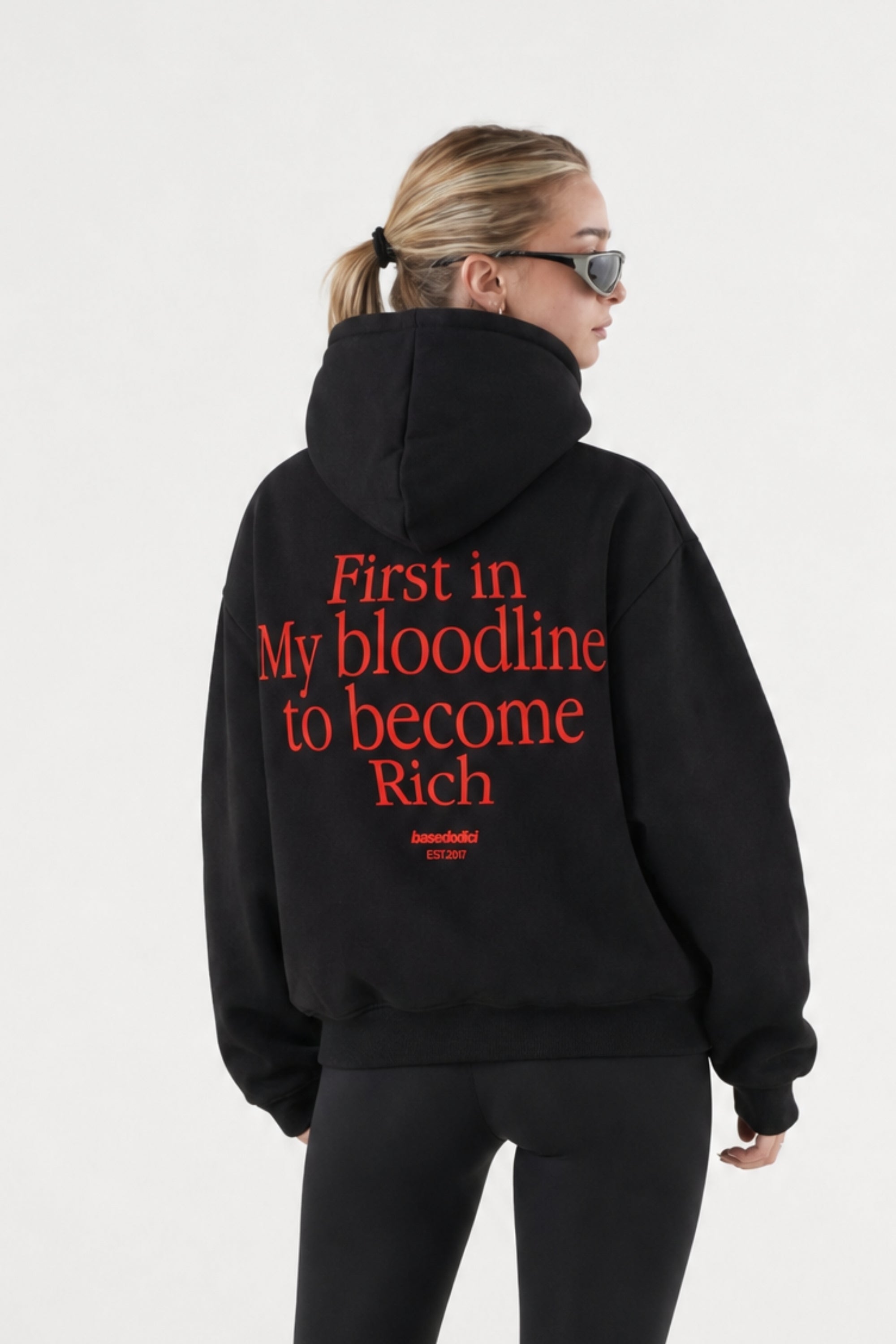 Hoodie "B12LAB" Bloodline Black/Red