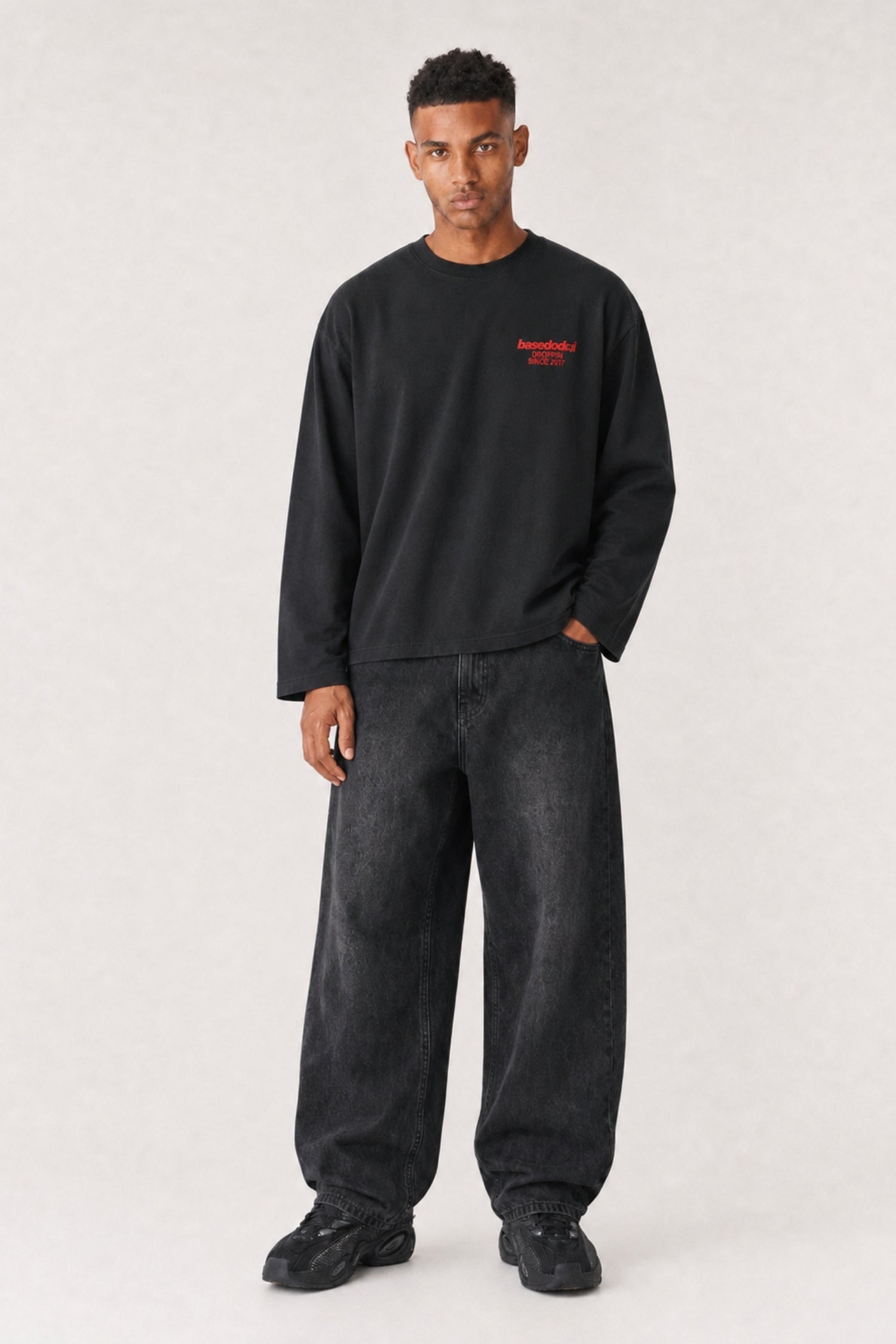 Longsleeve "VIRAL EDIT" ViveFeliz Black/Red