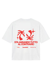 "SAMURAIJAYxBASEDODICI" TuttoSbagliato Tee White/Red