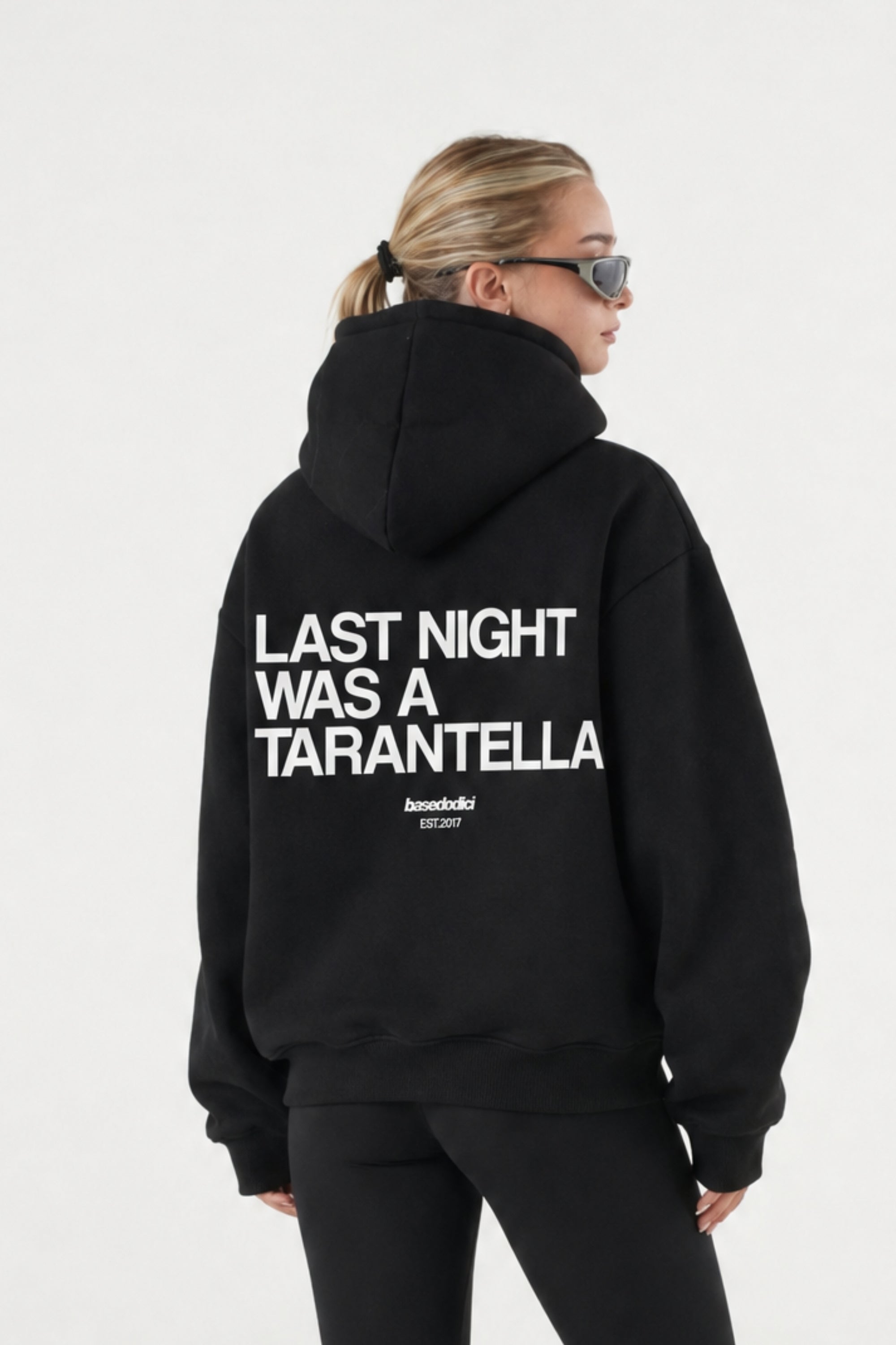 Hoodie "B12LAB" Tarantella Black/White