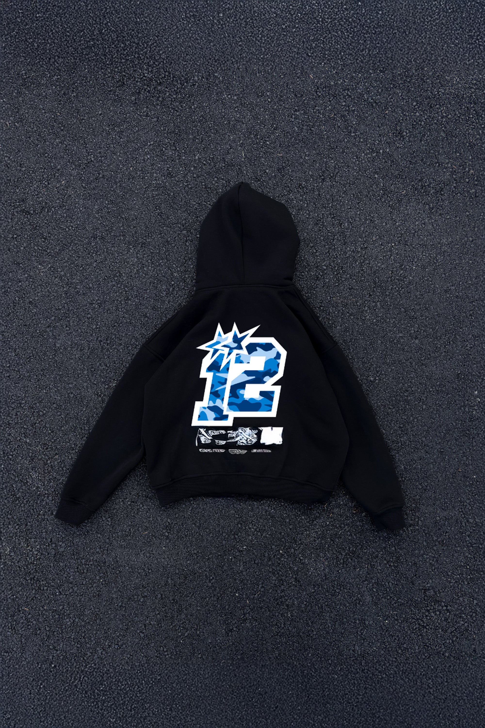 Balaclava Full Zip “CAMO4PLAYERS” BackLogo Black/CamoBlue