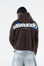 Hoodie "THE NOISE" BackLogoStars Brown/White