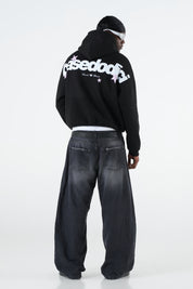 Hoodie "THE NOISE" BackLogoStars Black/White