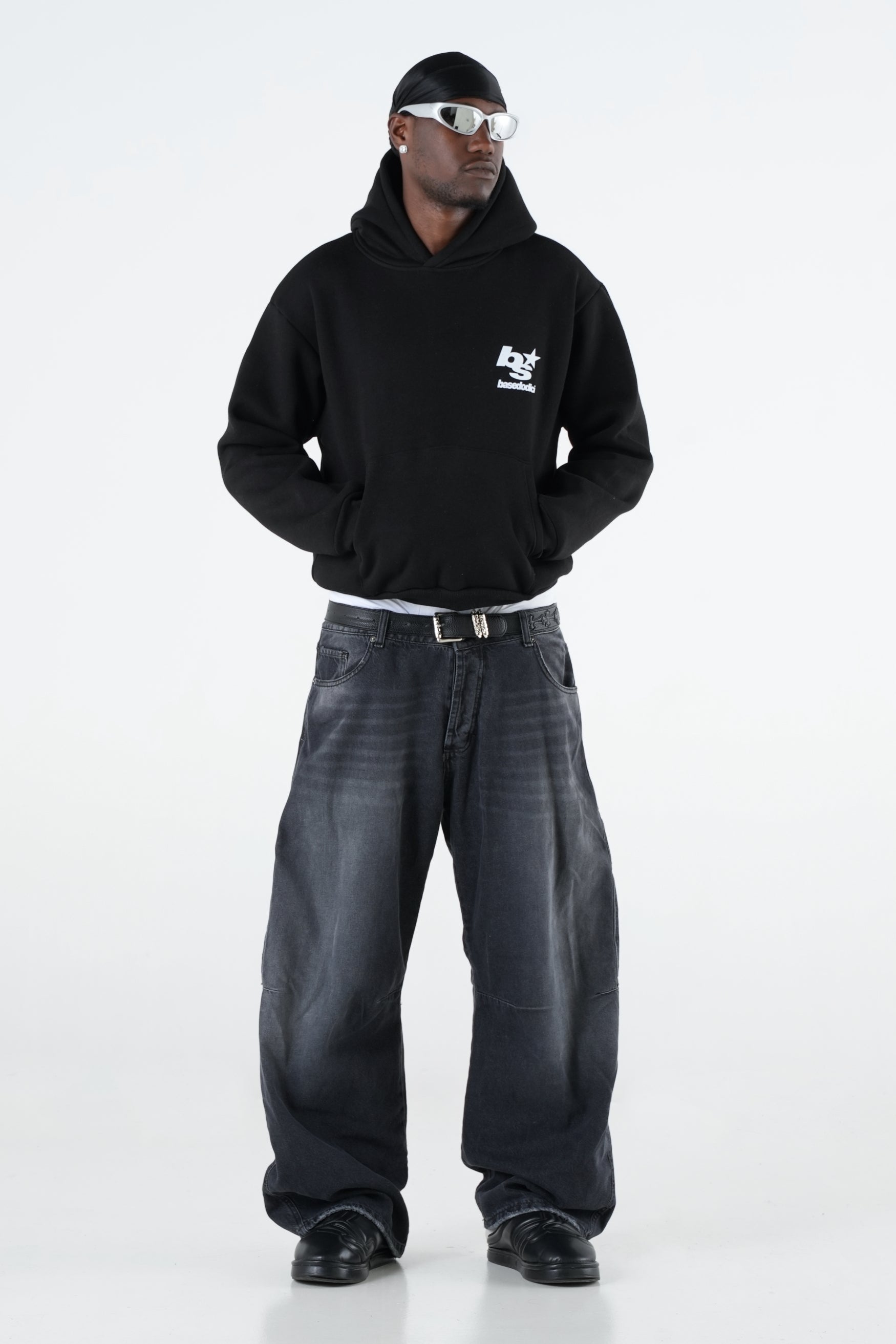 Hoodie "THE NOISE" BackLogoStars Black/White