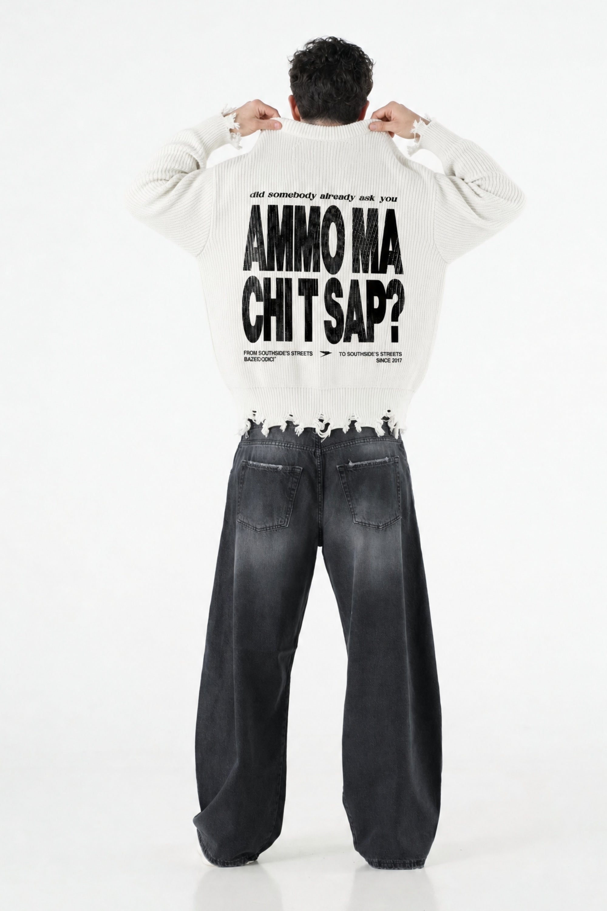 Knitwear "AMMO" CHI’T’SAP White/Black