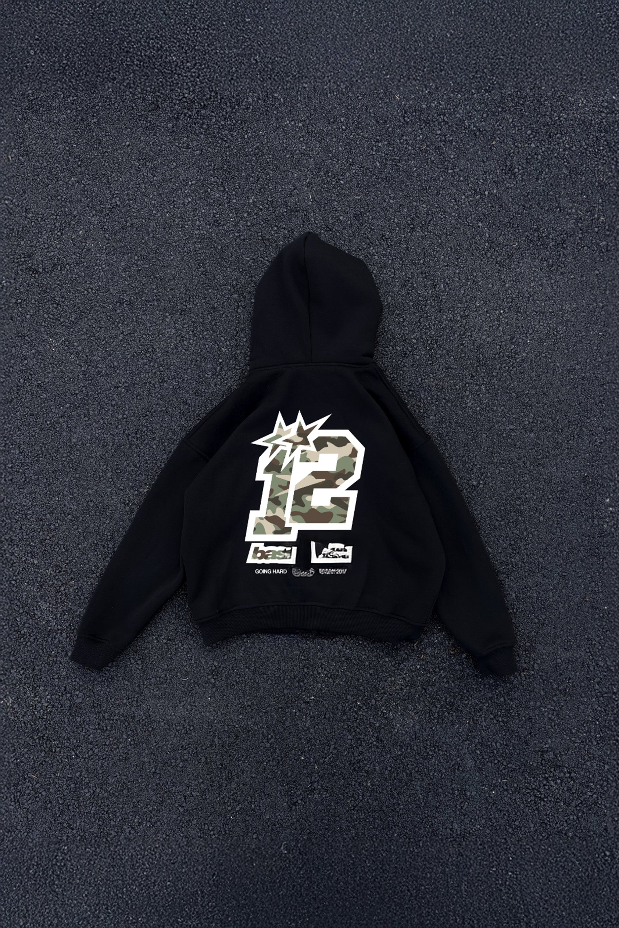 Balaclava Full Zip “CAMO4PLAYERS” BackLogo Black/CamoGreen