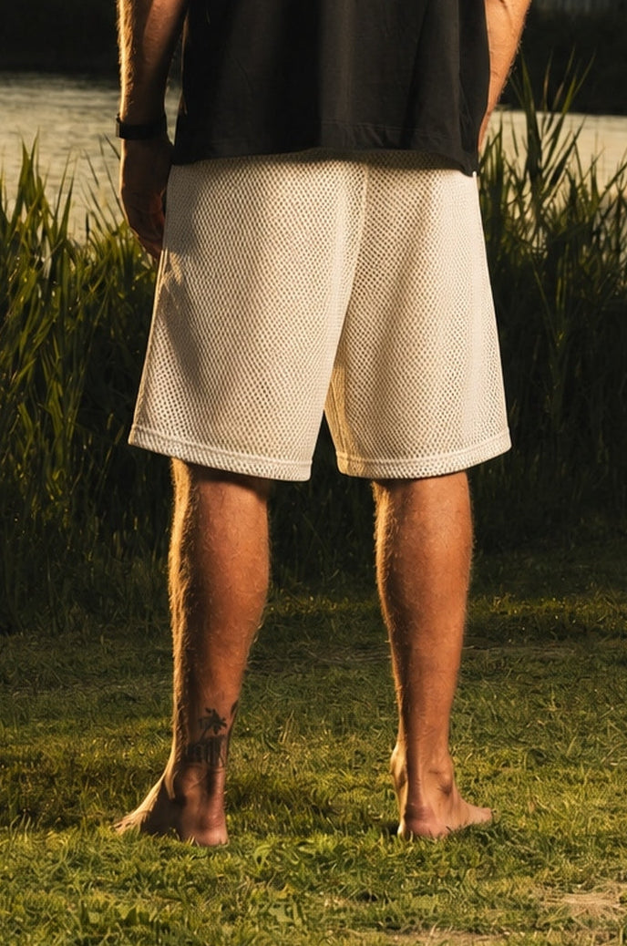 Fleece Jorts Mesh "RIVIERA" logo White