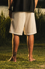Fleece Jorts Mesh "RIVIERA" logo White