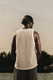 Tank Mesh "RIVIERA" Logo White