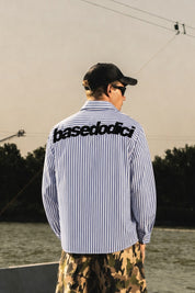 Shirt "RIVIERA" ShoulderLogo Stripe/Blue