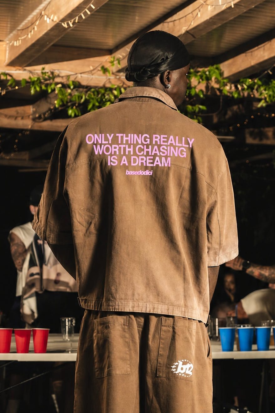 Zip Shirt "RIVIERA" OnlyThing Brown/Pink