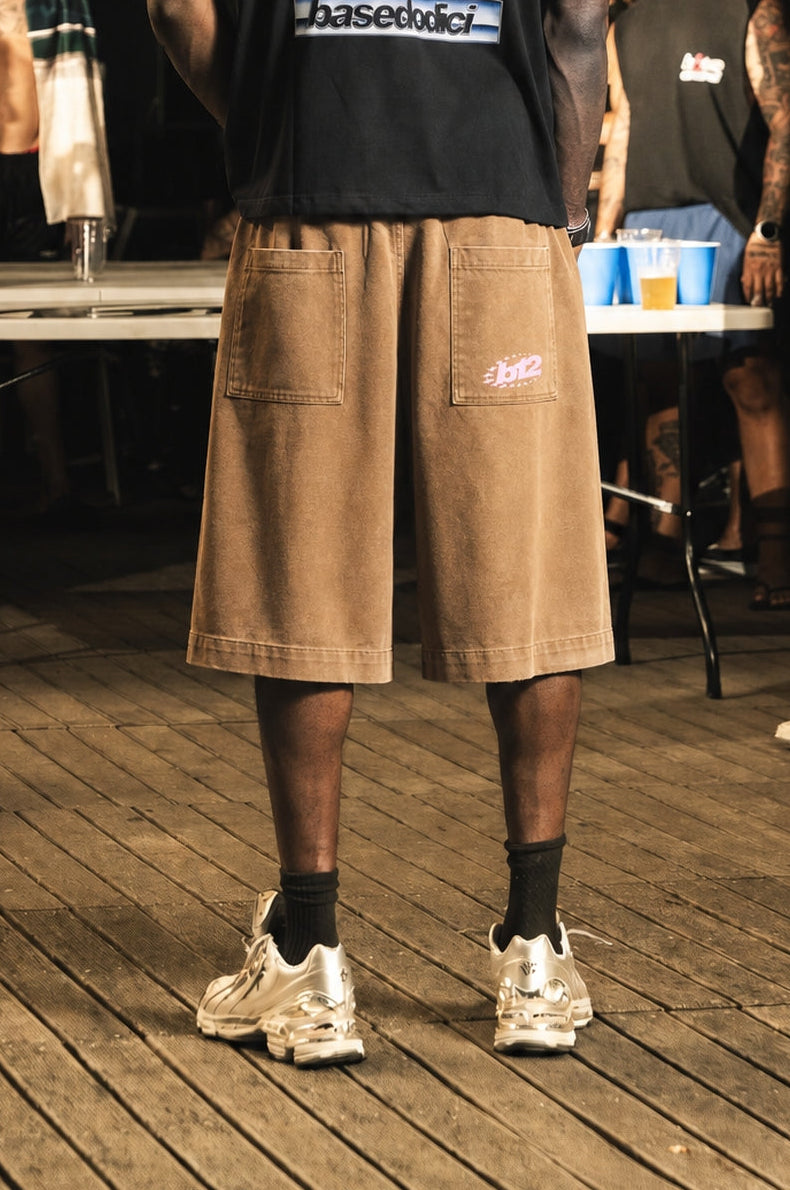 Jorts "RIVIERA" Logo Brown/Pink