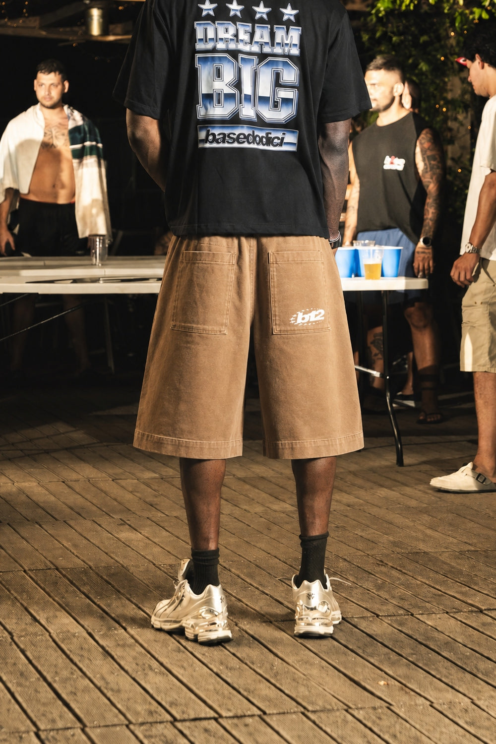 Jorts "RIVIERA" Logo Brown/White