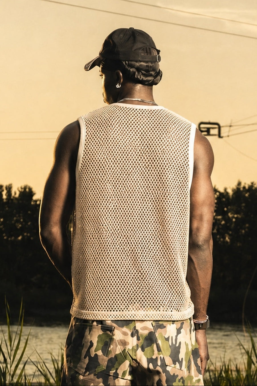 Tank Mesh "RIVIERA" Base White