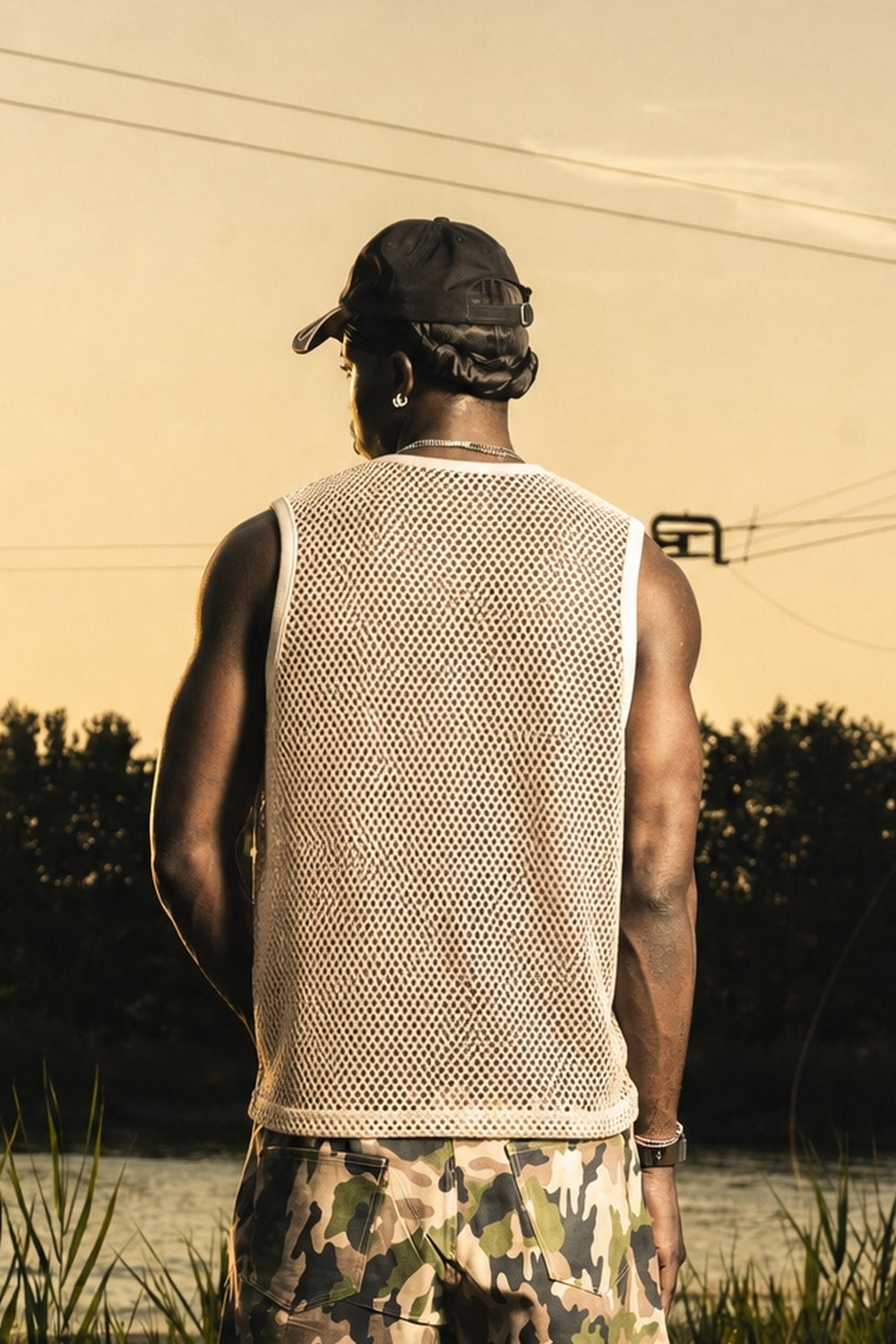 Tank Mesh "RIVIERA" Base White