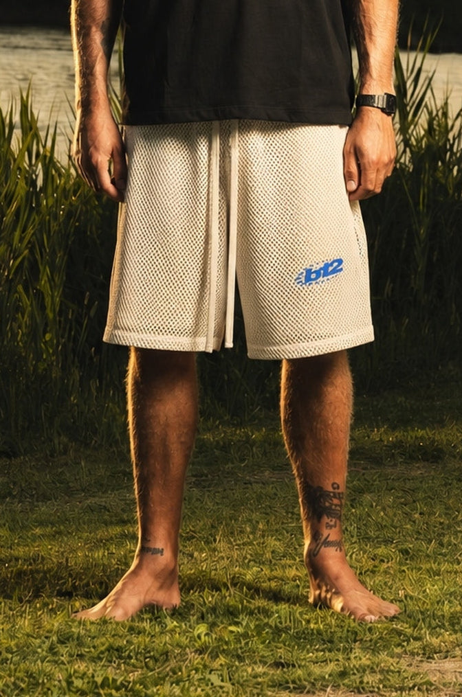 Fleece Jorts Mesh "RIVIERA" logo White