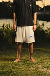 Fleece Jorts Mesh "RIVIERA" logo White