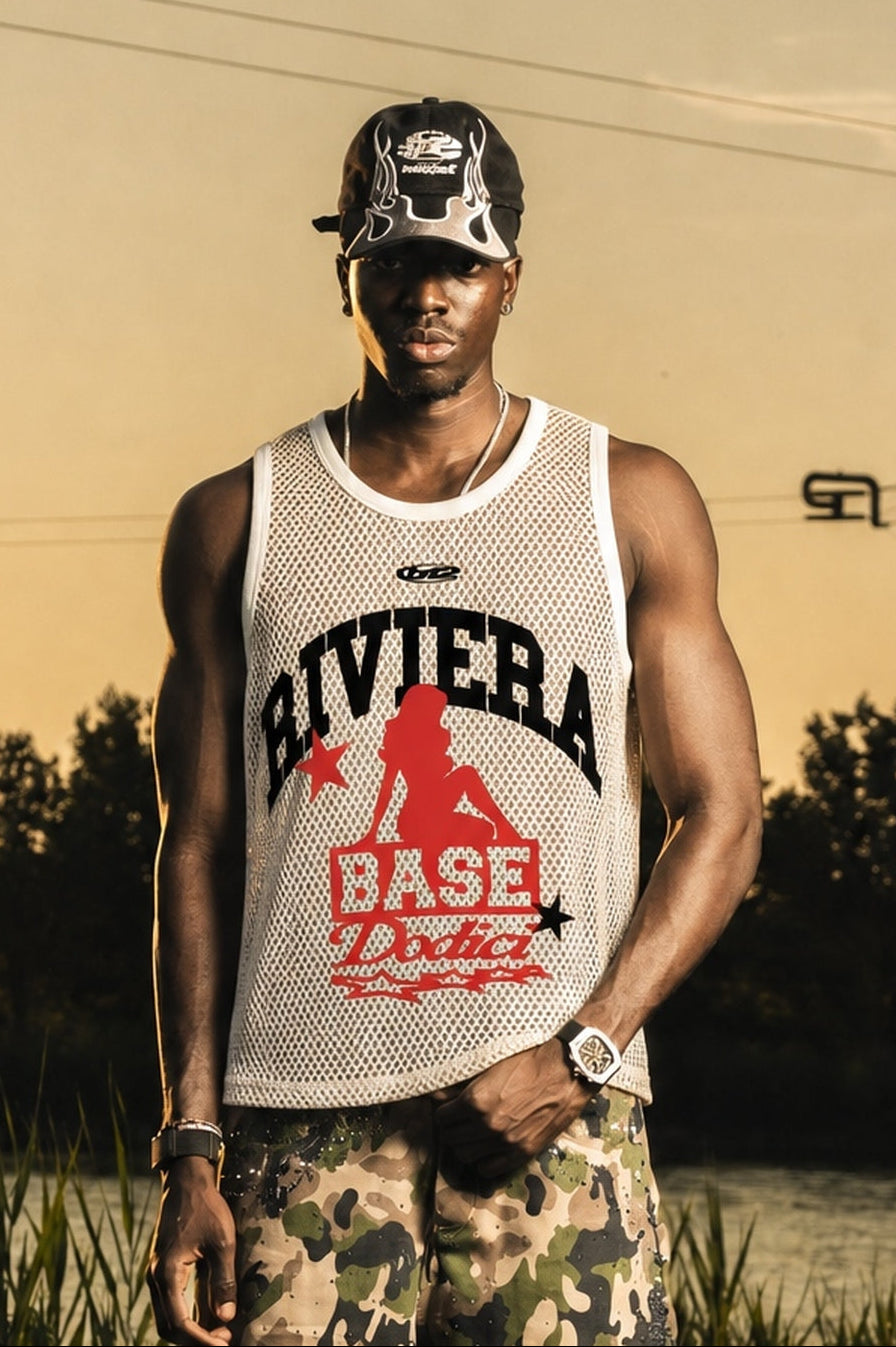 Tank Mesh "RIVIERA" Base White