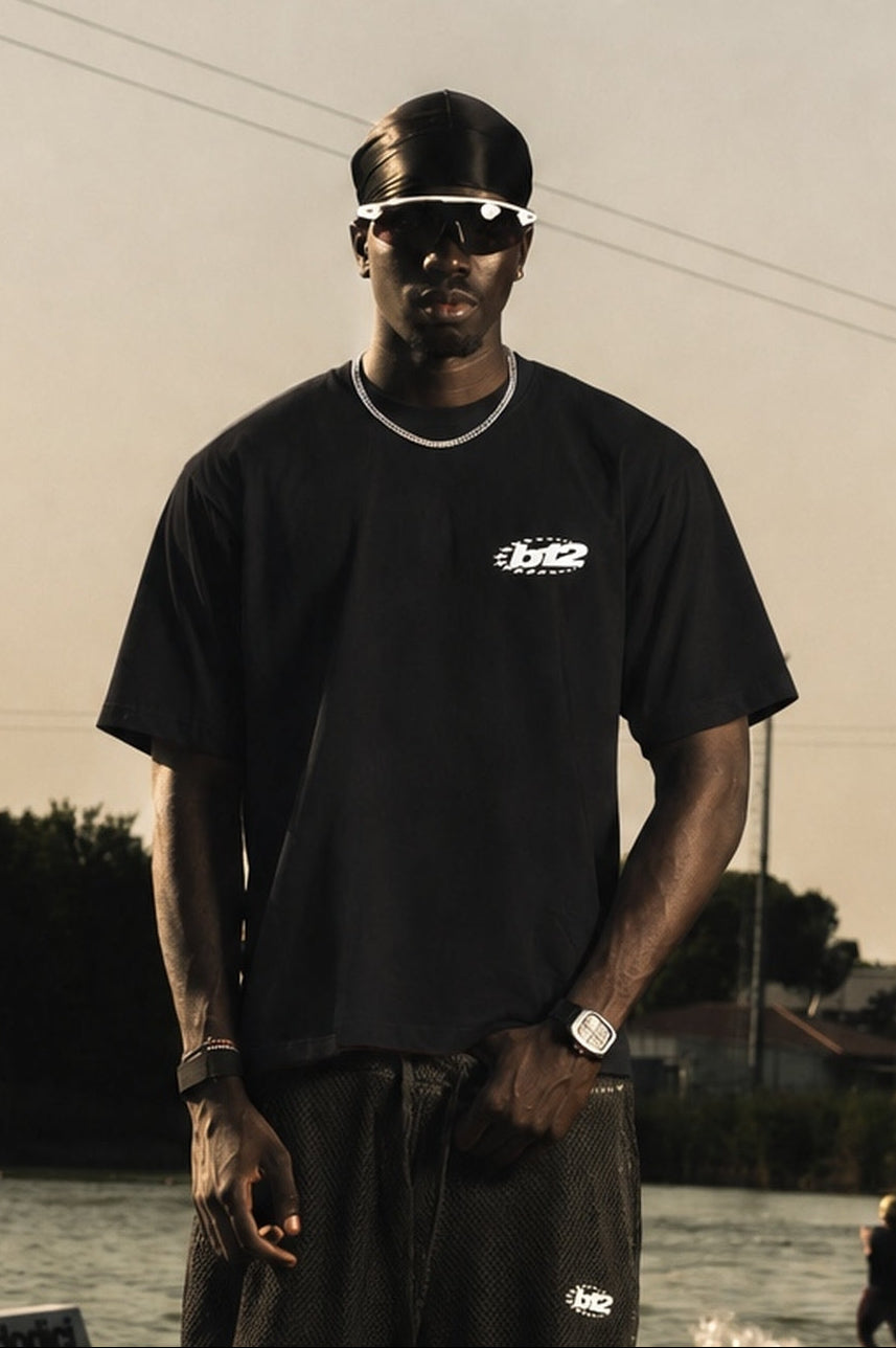 T-shirt "RIVIERA" Paper Black