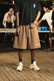 Jorts "RIVIERA" Logo Brown/White