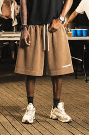 Jorts "RIVIERA" Logo Brown/White