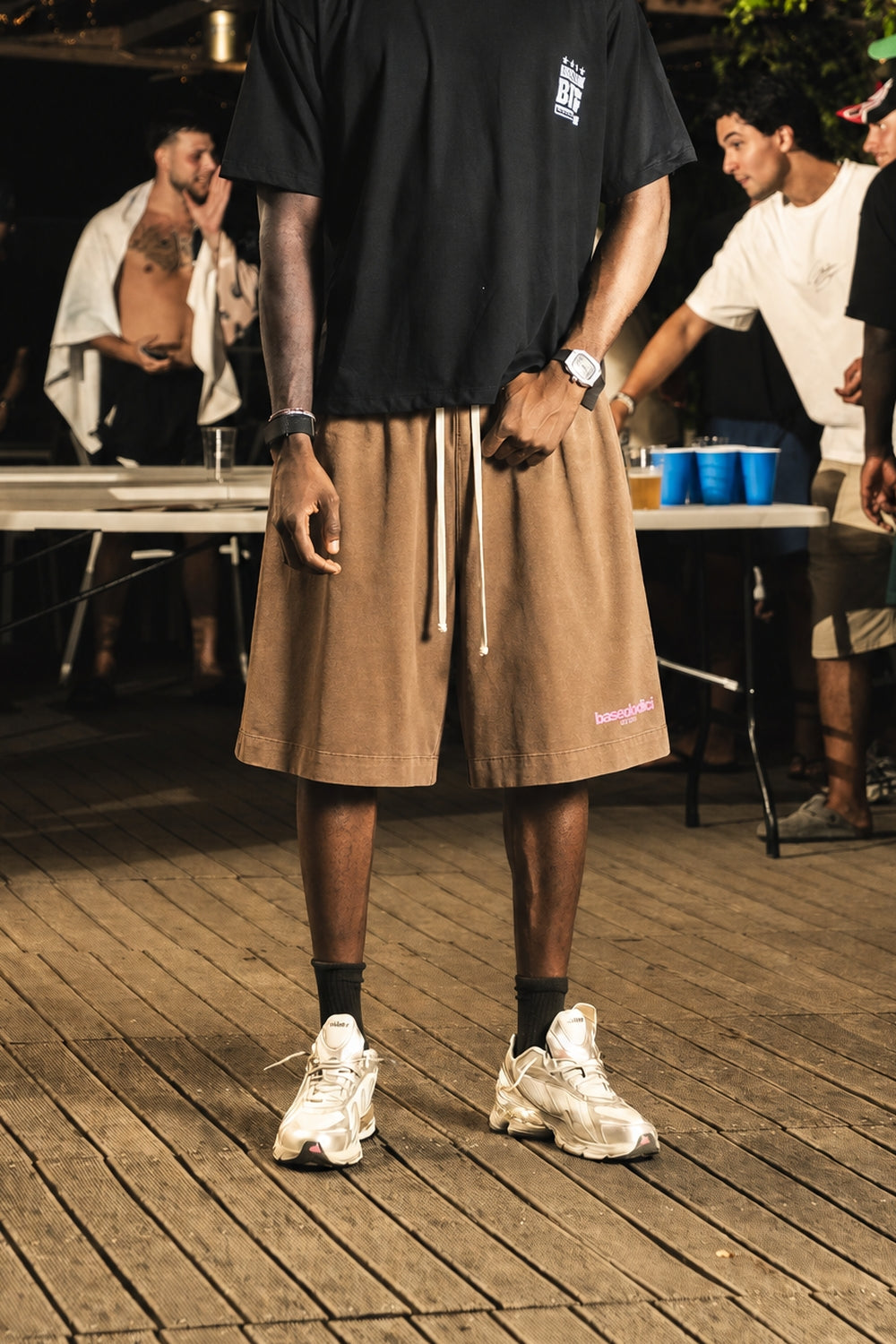 Jorts "RIVIERA" Logo Brown/Pink