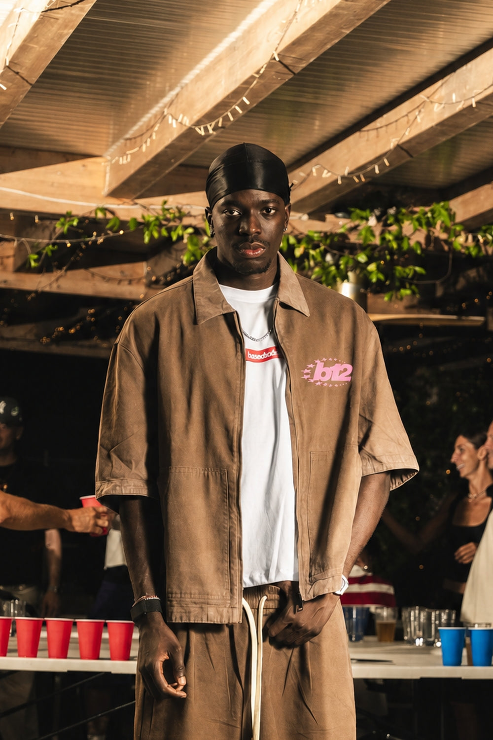 Zip Shirt "RIVIERA" OnlyThing Brown/Pink