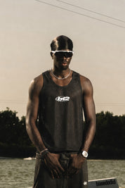 Tank Mesh "RIVIERA" Logo Black