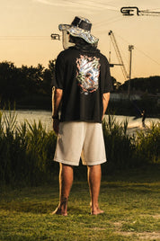 Fleece Jorts Mesh "RIVIERA" logo White