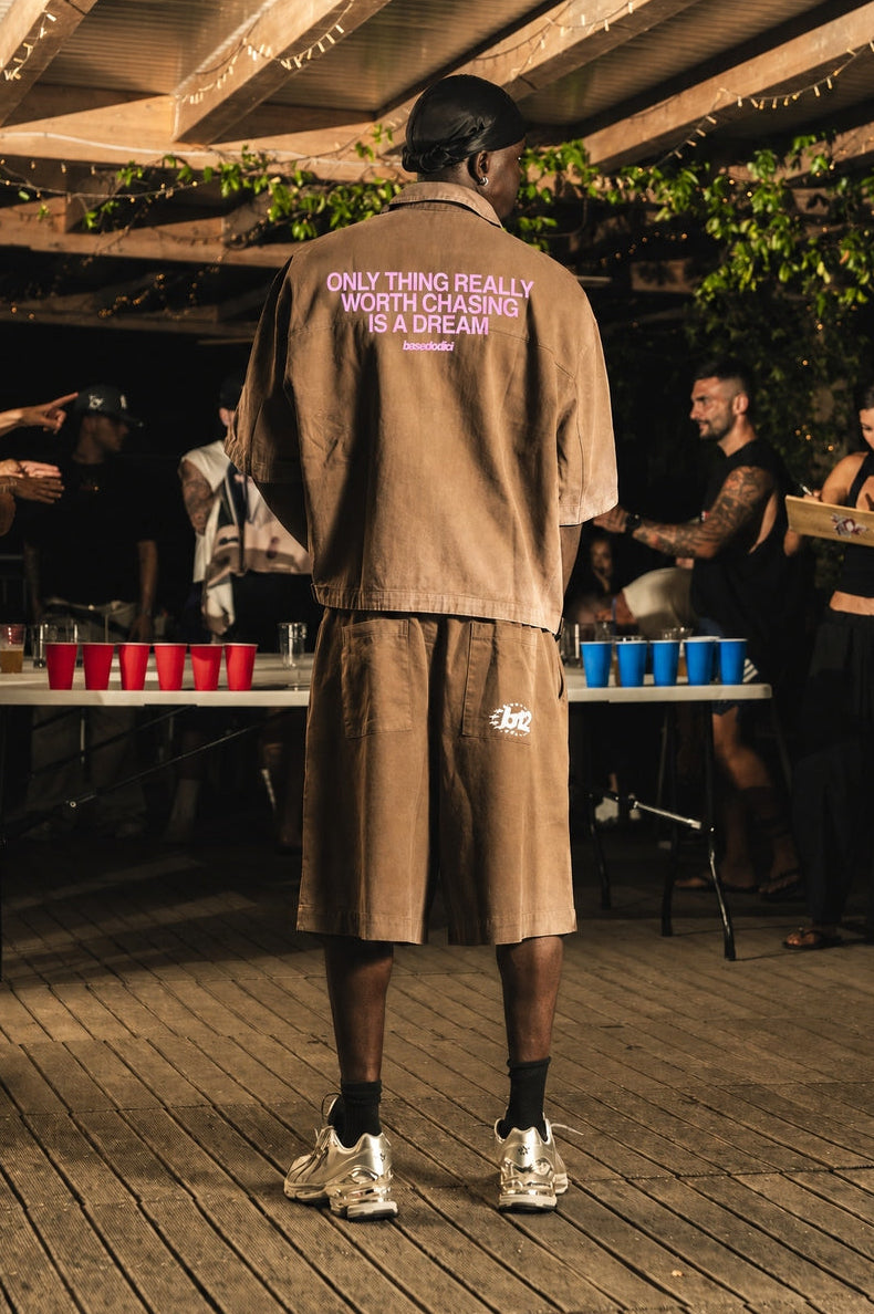 Zip Shirt "RIVIERA" OnlyThing Brown/Pink