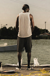 Tank Mesh "RIVIERA" Logo White