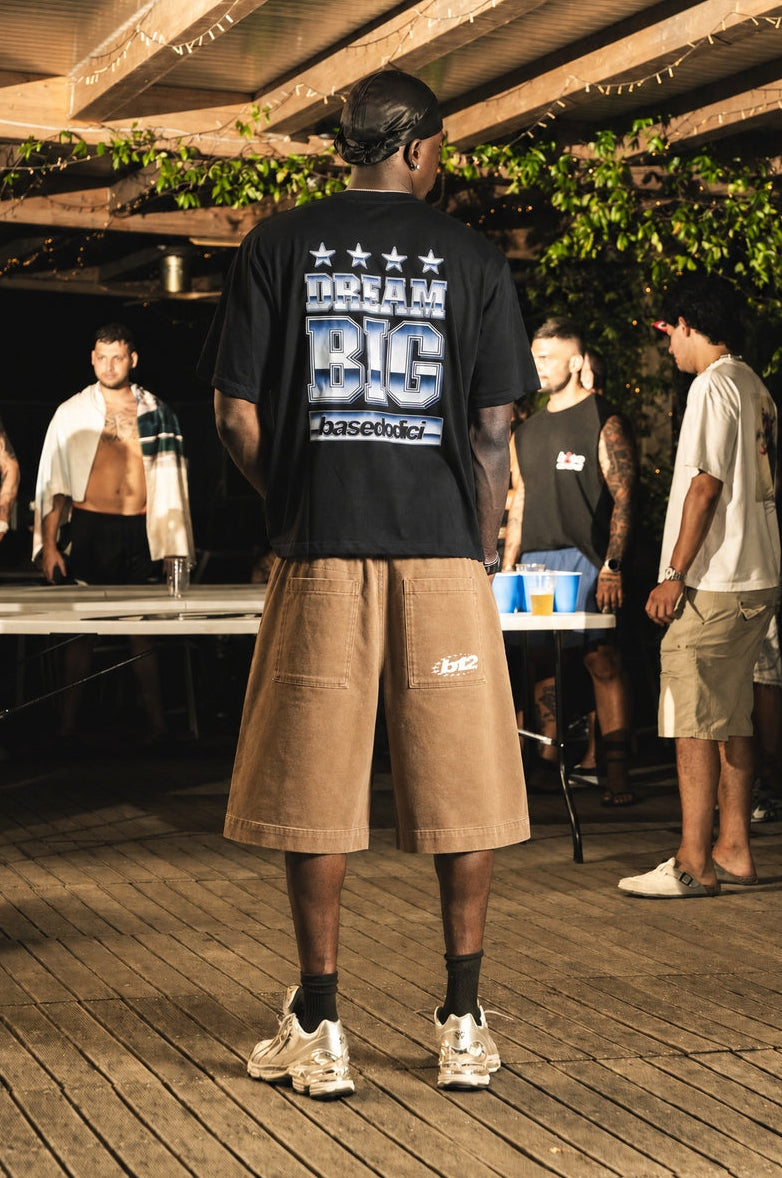 Jorts "RIVIERA" Logo Brown/White