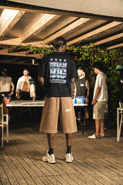 Jorts "RIVIERA" Logo Brown/White