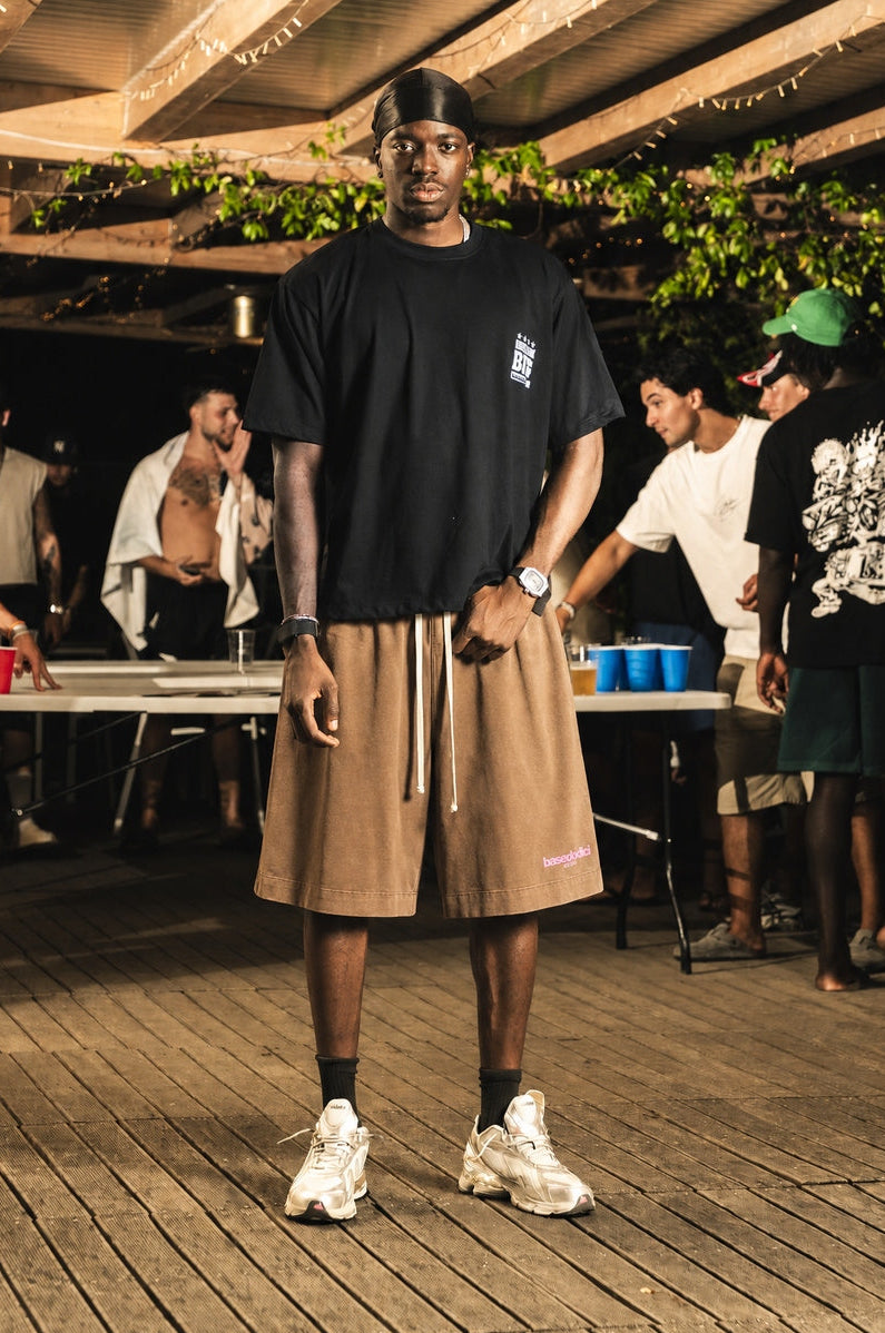 Jorts "RIVIERA" Logo Brown/Pink