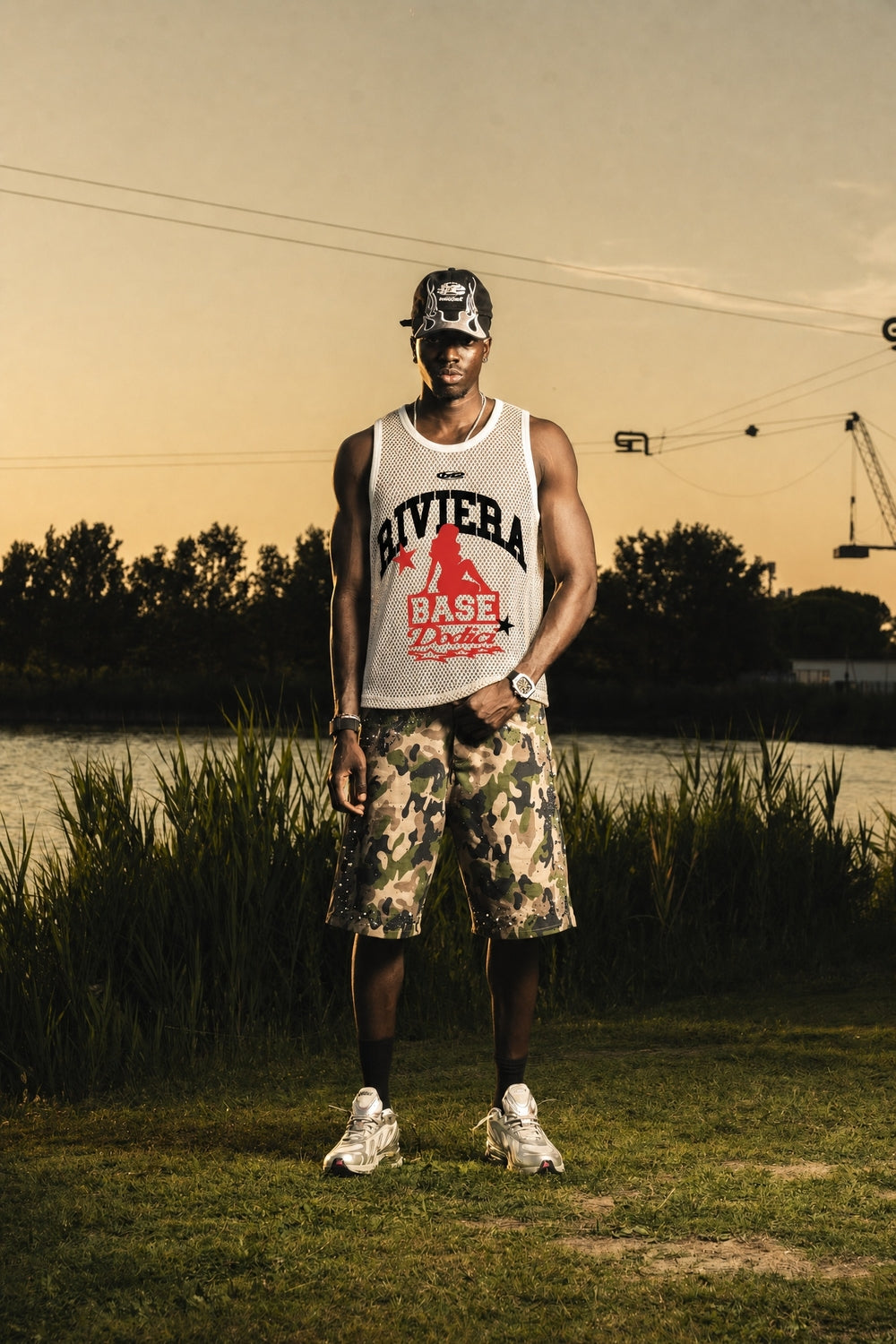 Tank Mesh "RIVIERA" Base White