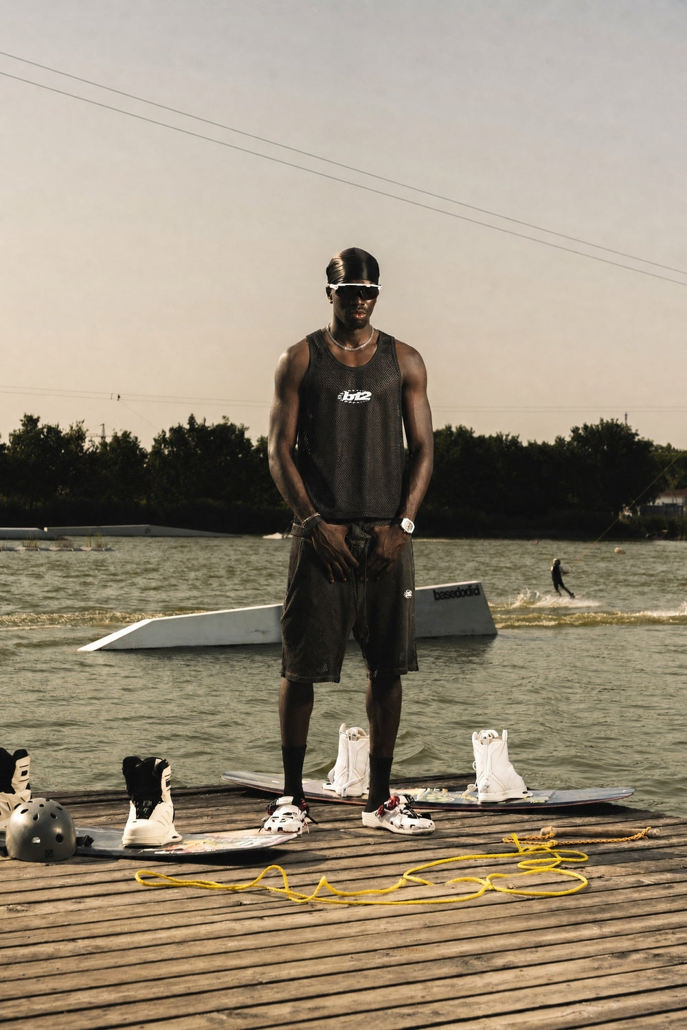 Tank Mesh "RIVIERA" Logo Black
