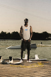 Tank Mesh "RIVIERA" Logo White