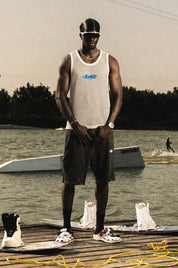 Tank Mesh "RIVIERA" Logo White
