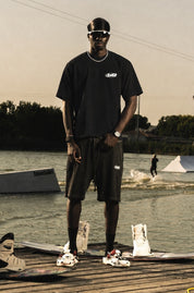 T-shirt "RIVIERA" Paper Black