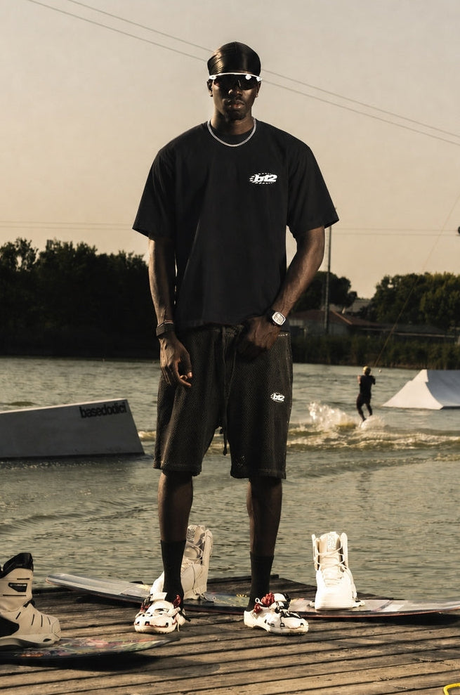 T-shirt "RIVIERA" Paper Black