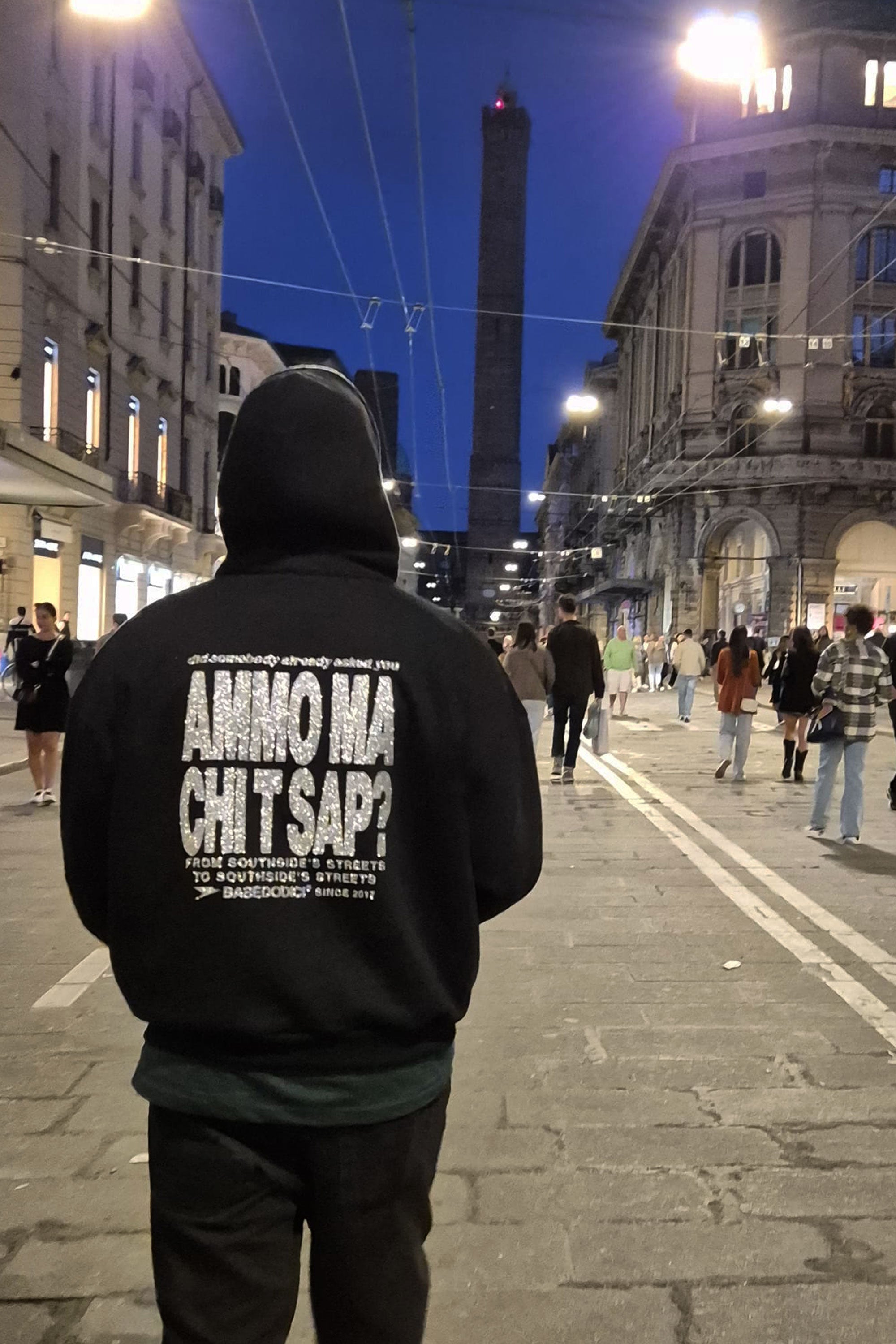 Hoodie "AMMO" CHI'T'SAP Glitter Black